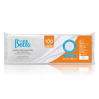 Lenço Para Depilação Depil Bella Tnt Branco Com 100 Unidades