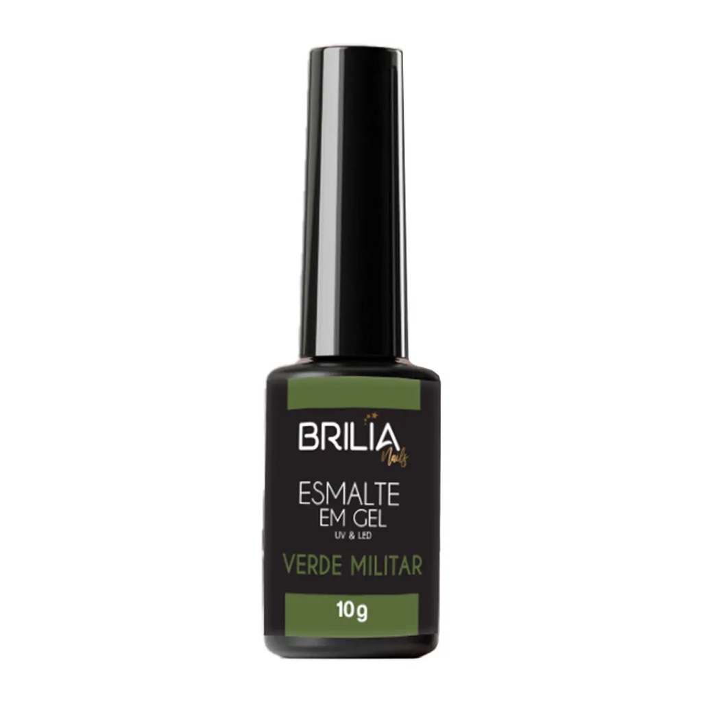 Esmalte em Gel LED/UV Brilia Nails Verde Militar 10g