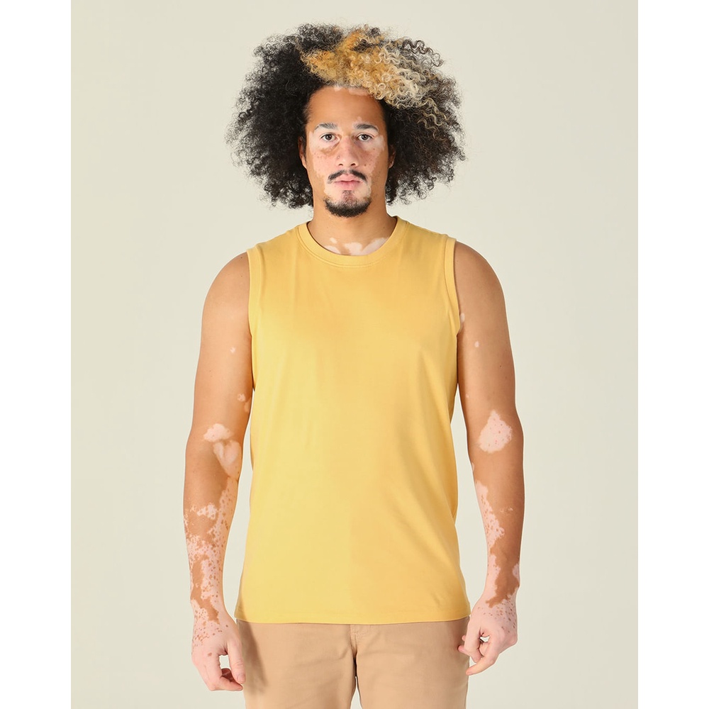 Regata Básica Masculina Cava Ajustada Em Algodão em Oferta na Shopee