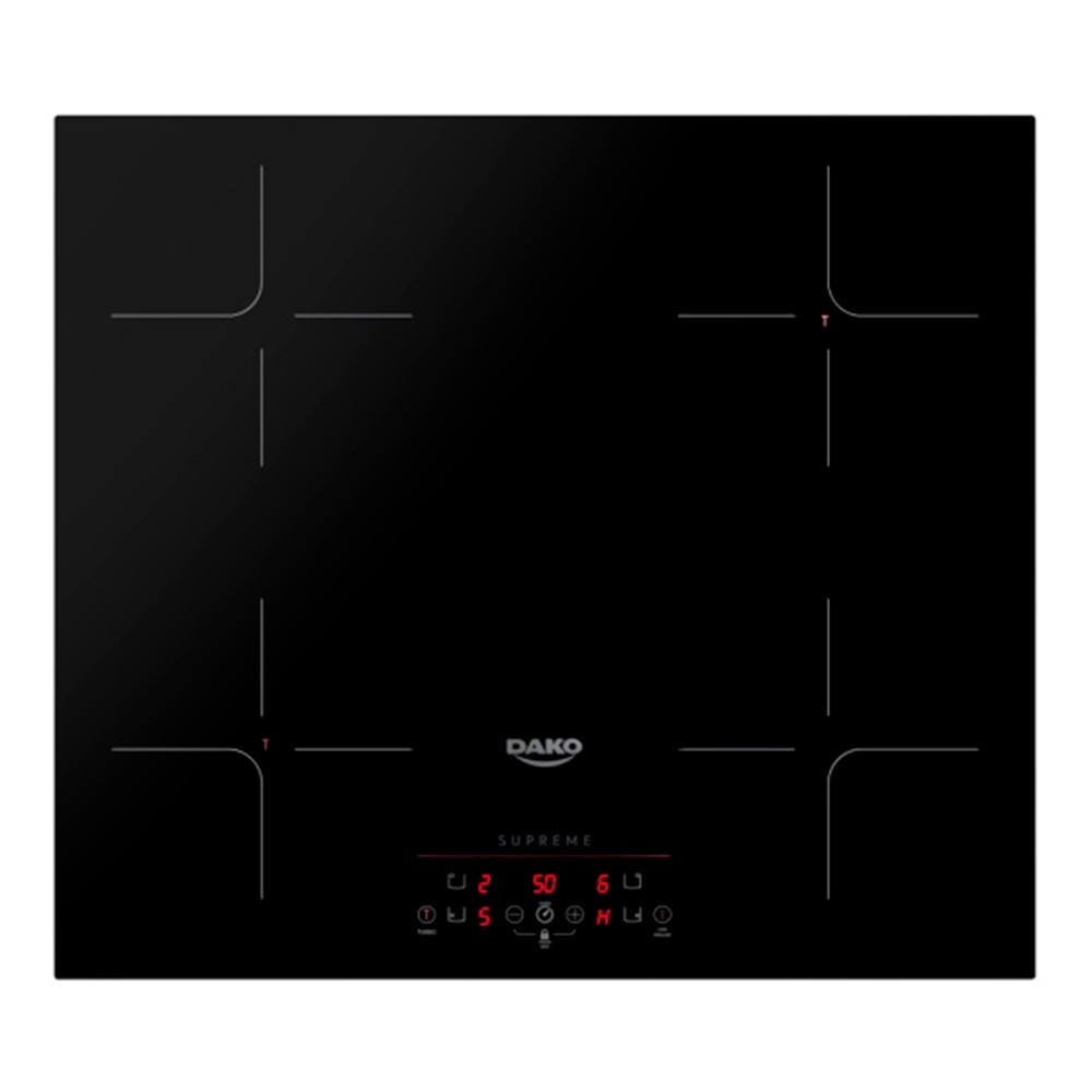 Cooktop de Indução 4 Bocas Preto com Trava de Segurança Dako Supreme