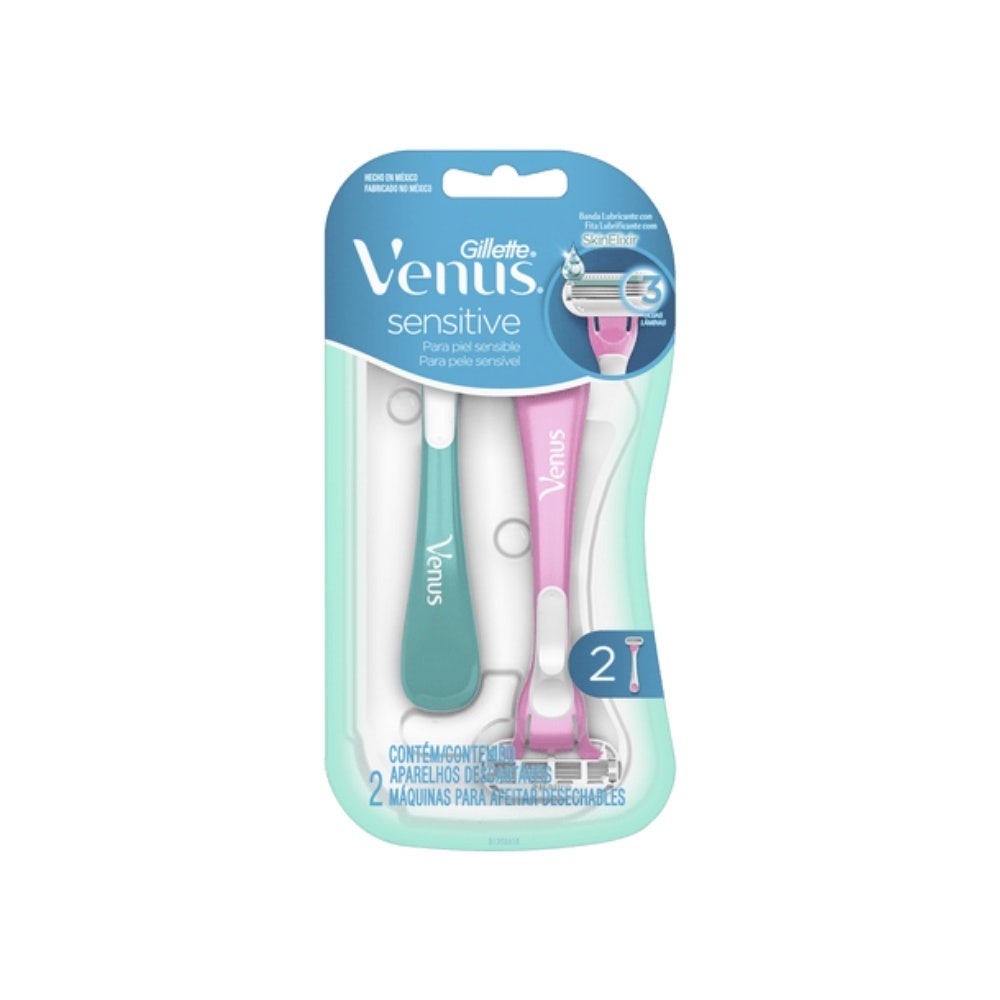 Aparelho Depilatório Gillette Venus Sensitive c/ 2un em Oferta na Shopee