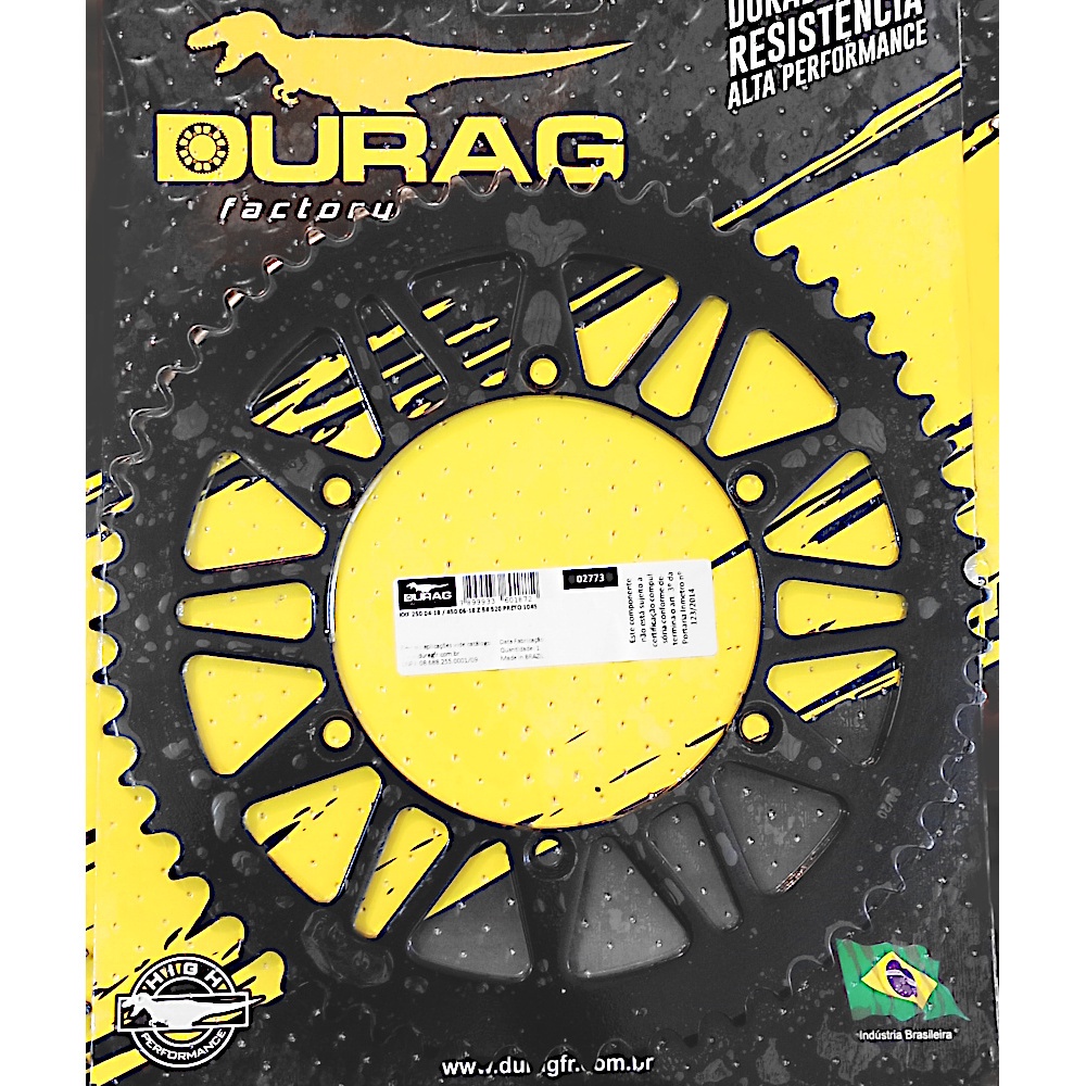 Coroa 54 P 520 Preto, KXF 250 04-16, KXF 450 06-16, KLX 450 08-21, KLX 250 93-99, KLX 300 97-07 - Durag