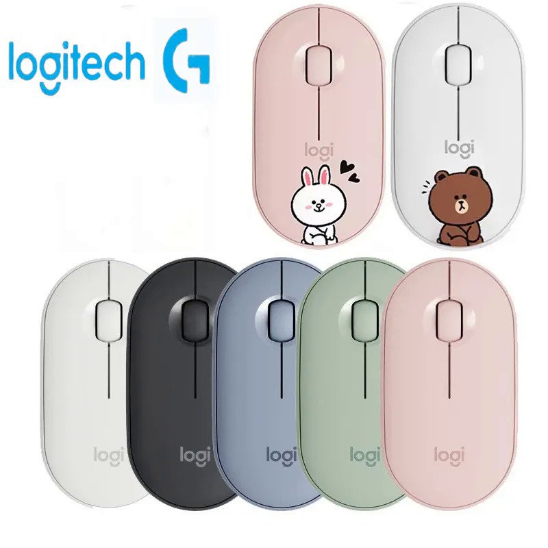 Novo produto logitech pop/pebble m350 sem fio bluetooth mouse escritório silencioso mouse feminino mouse portátil laptop pbble shape tablet hpkv