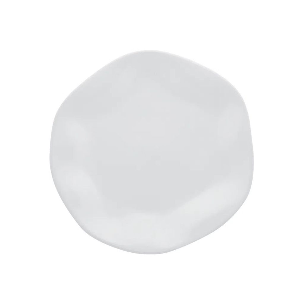Prato Sobremesa Branco Ryo White 21,5cm Oxford Porcelanas Sofisticadas para Sobremesa e Mesa Posta