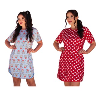 Kit 2 Camisola Feminina Verão Estampada Verão Estampada