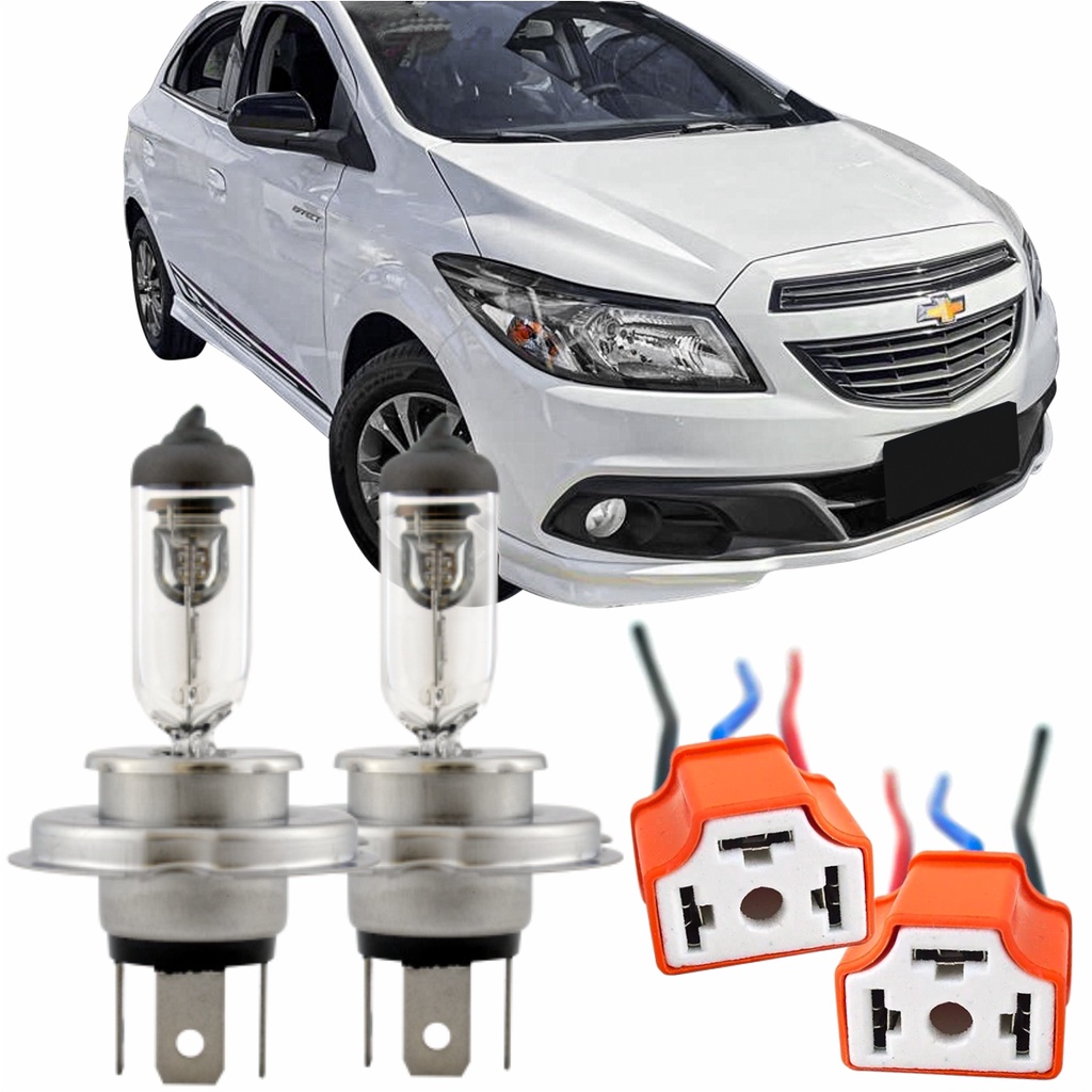 Kit Chicote Porcelana Lâmpada H4 Comum Onix Joy LT LTZ 2012 13 À 2019
