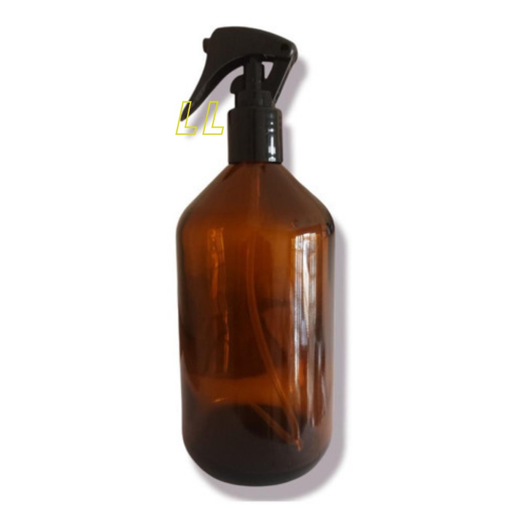 10 Vidros Ambar 500ml Válvula Gatilho Spray Borrifador