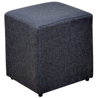 Puff Quadrado Decorativo L02 Sala de Estar Linho Chumbo - Lyam Decor em Oferta na Shopee
