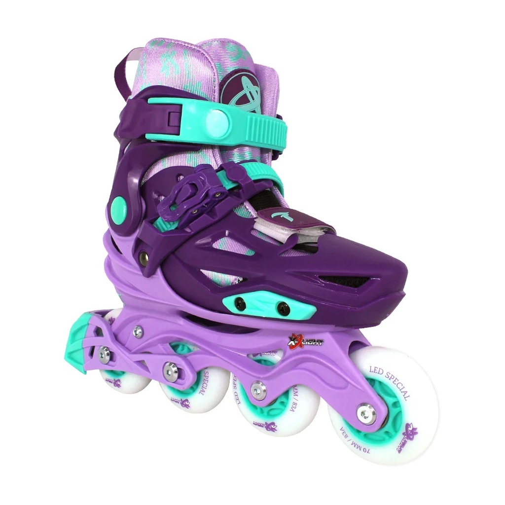 Patins Traxart Infantil Ajustavel X-Light Com LED Abec-9