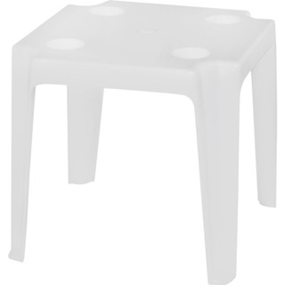 Mesa Plástica com Porta-Copos Branca Bel