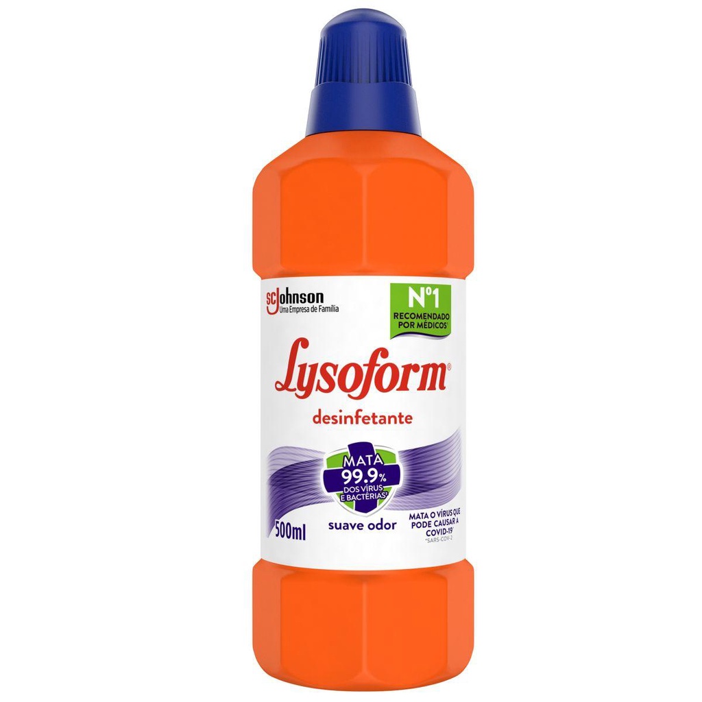 Desinfetante para Uso Geral Lysoform Suave Odor 500ml em Oferta na Shopee