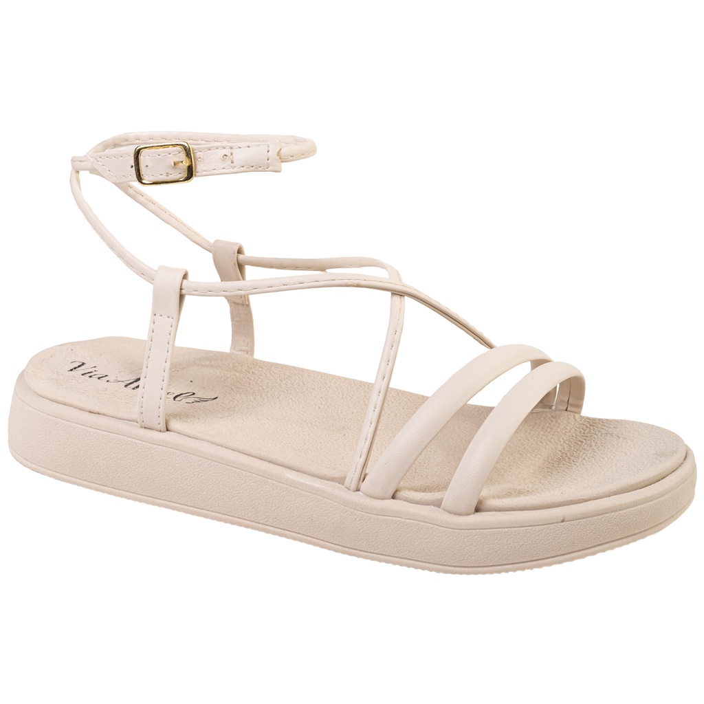 Sandália Papete Feminina Birk Flatform Plataforma Leve Confortável Via Angel 7502