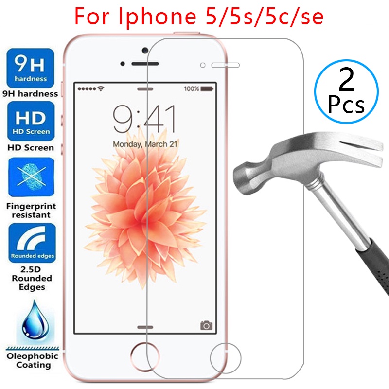 Protetor De Tela De Vidro Temperado Para iphone 5s 5c se 5 Sec Capa Em i Telefone s5 c5 es iphone5 iphone5s Saco coque