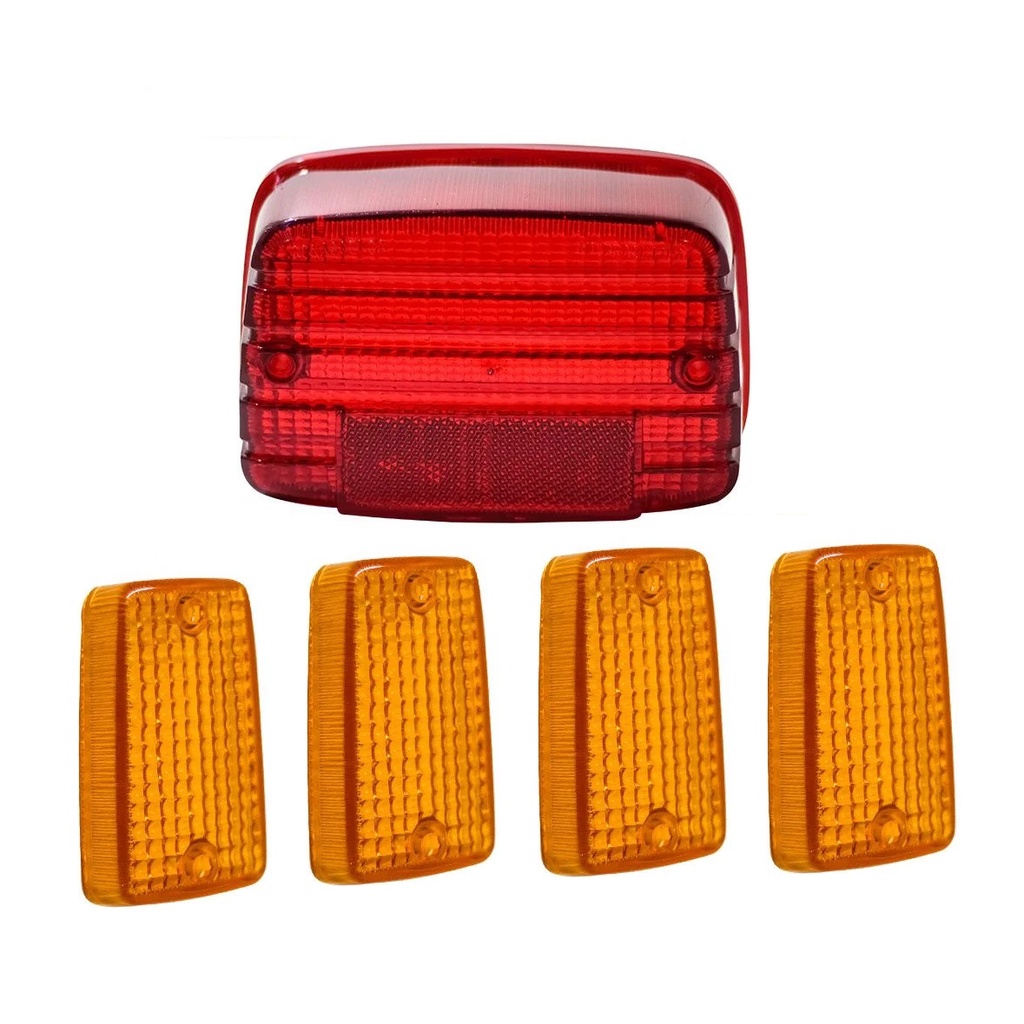 Lente Lanterna Traseira + Lente Pisca Honda Cg 125 83 Até 99