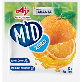 Refresco em Pó MID Zero Açúcar Sabor Laranja 10g