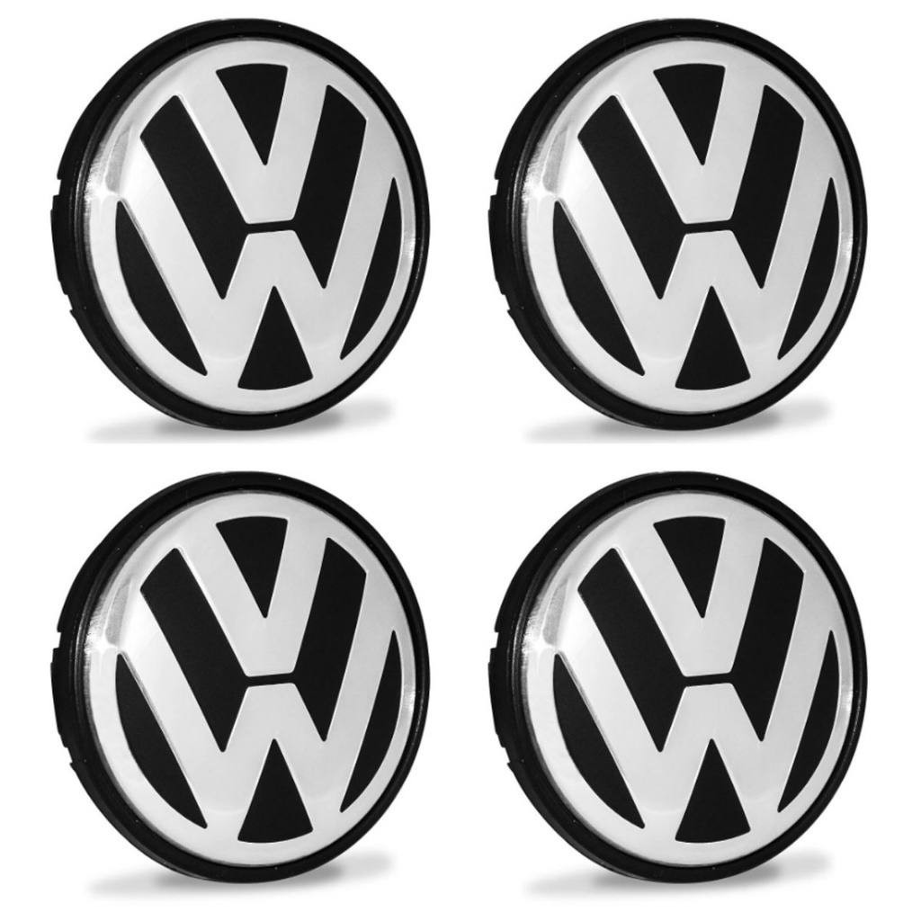 Kit 4 Calota Calotinha 56mm Centro de Roda Vw Gol G5 G6 Fox Polo Preta em Oferta na Shopee