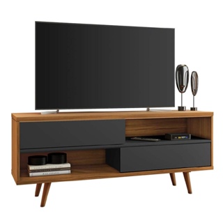 Rack Bancada Para TV até 50 Polegadas NT1180 Notável Preto / Freijó Trend em Oferta na Shopee