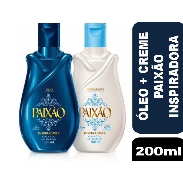 Kit Óleo de Amêndoas Paixão 200ml + Hidratante 200ml Inspiradora  (Kit Paixao c/ 02 produtos)