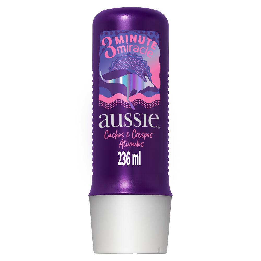 Tratamento Aussie Cachos e Crespos Ativados 3 Minute Miracle Hidratação e Definição 236ml em Oferta na Shopee