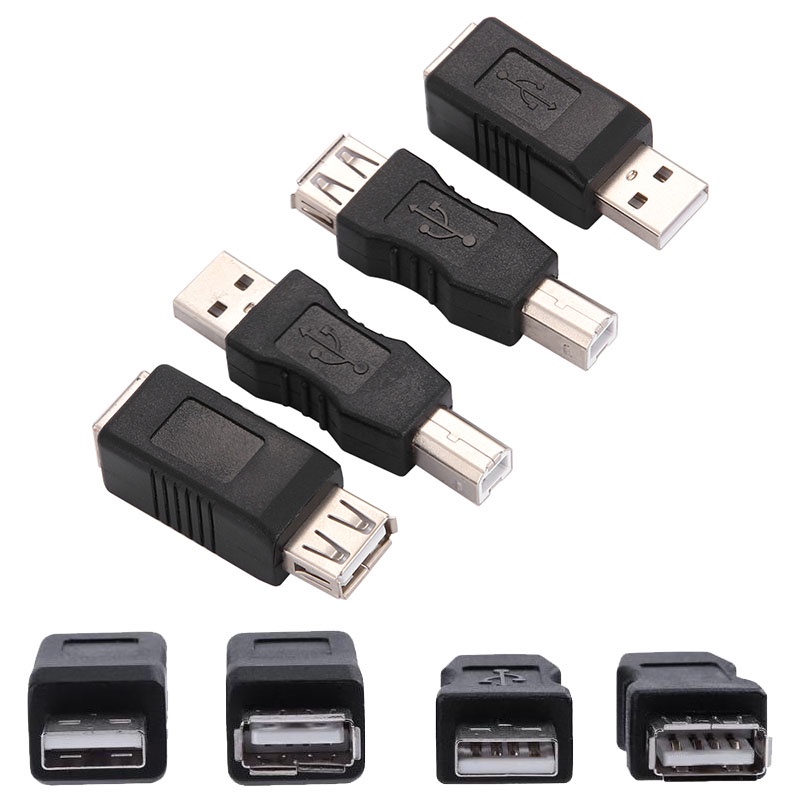 Adaptador Eletrônico USB 2.0 Tipo A Fêmea Para B Macho De Impressora Conversor Conector Plug BRH1