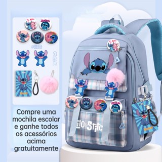 Stitch Mochila leve para crianças de grande capacidade Mochila leve para crianças Meninas Mochila à prova d