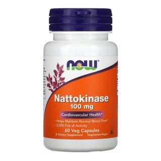 Nattokinase 100mg Now Foods Enzima Nato 60Caps Importado
