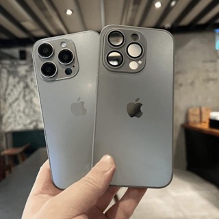 Novo Titanium Prime Color AG Borda Reta De Vidro Temperado Mate Para iPhone 15 14 13 12 11 Pro Max Nano Matte Proteção Dura Tampa Traseira