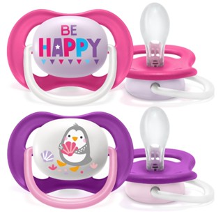 Chupeta Avent Ultra Air Silicone decorada menina 6 a 18 meses *Promoção*