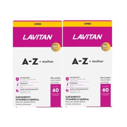 Kit 2x Lavitan A-Z Mulher 60 Comprimidos - Cimed