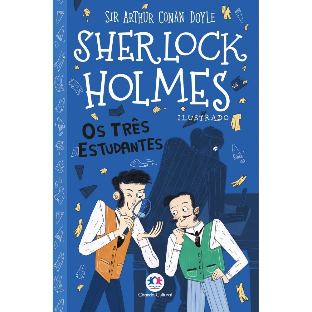 Livro Sherlock Holmes ilustrado - Os três estudantes em Oferta na Shopee