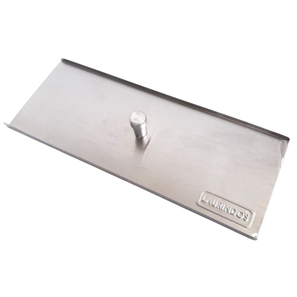 Tampa Inox Para Fogão a Lenha 34,5x18cm Kit Churrasqueira