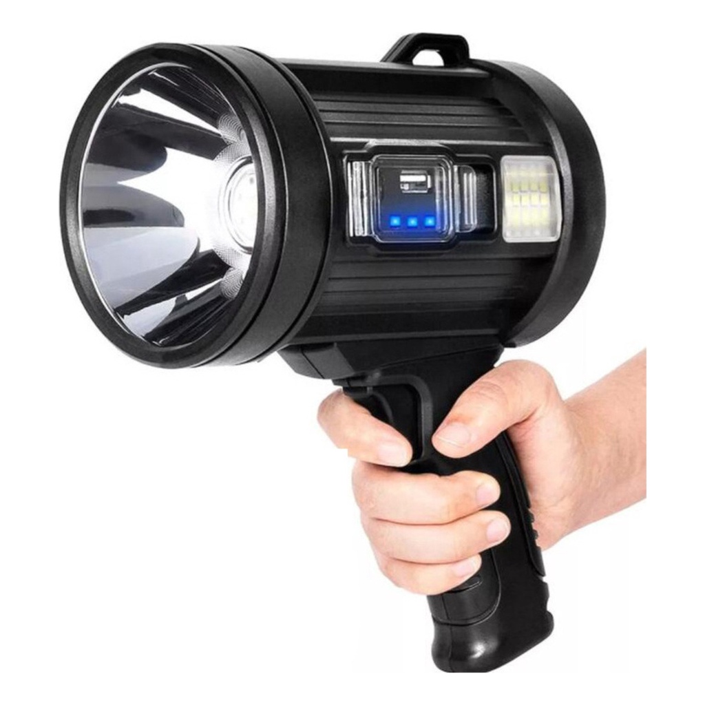 Holofote 90000 Lumens Lanterna De Mão Led  Segurança Noturna em Oferta na Shopee