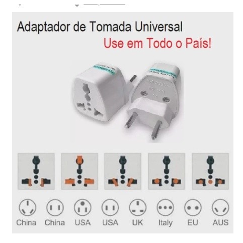 Adaptador Tomada Universal Padrão Europeu