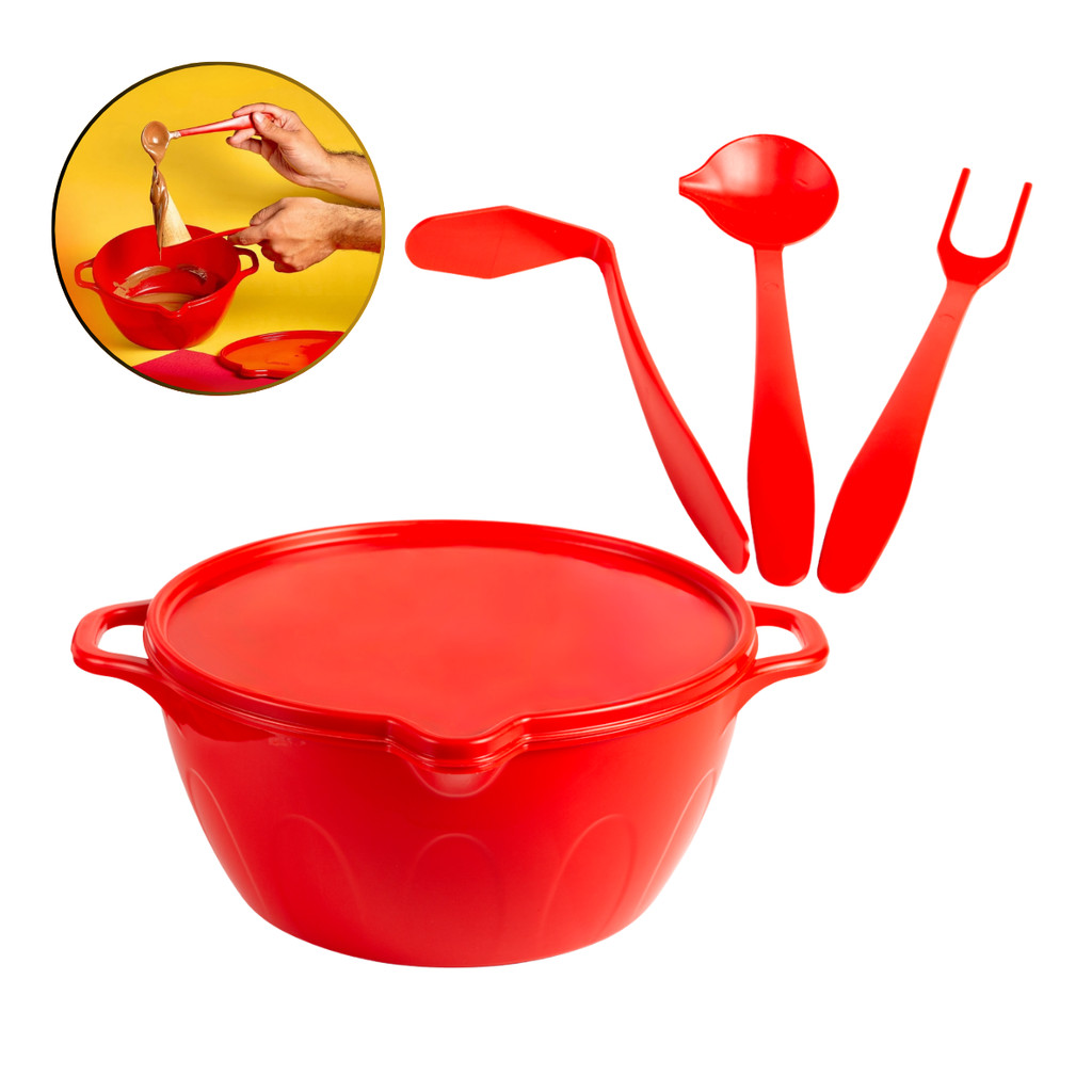 Kit para Coberturas 3pcs e Caçarola Derretedeira 2lt Chocolate Tábata Romero Cone Bombons Blue Star em Oferta na Shopee