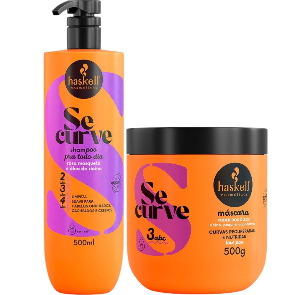 Kit Se Curve Shampoo + Máscara Poder Dos Óleos 500ml Haskell