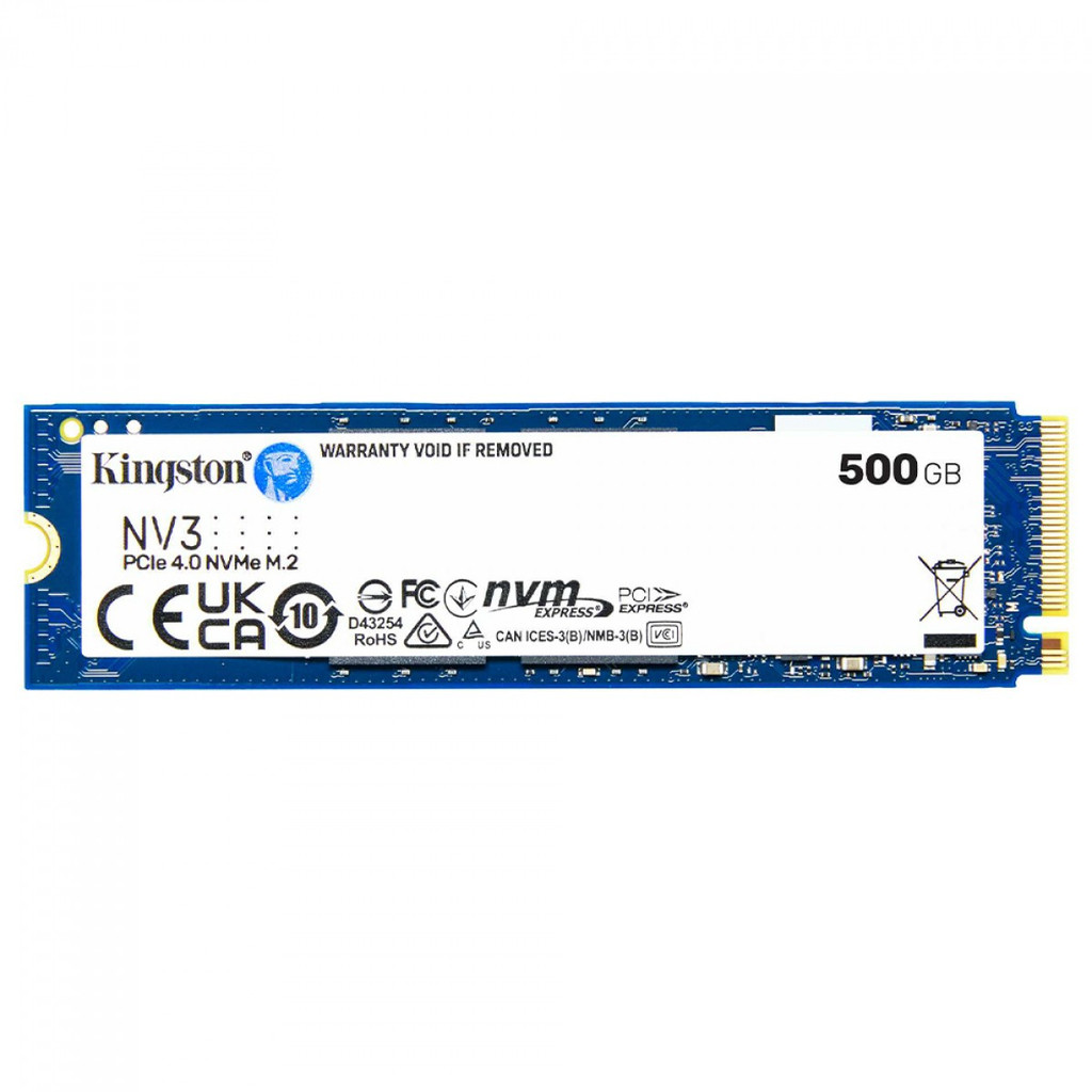 SSD Kingston 500GB NV3 M.2 2280 Nvme 4.0 Leitura 5000MB/s