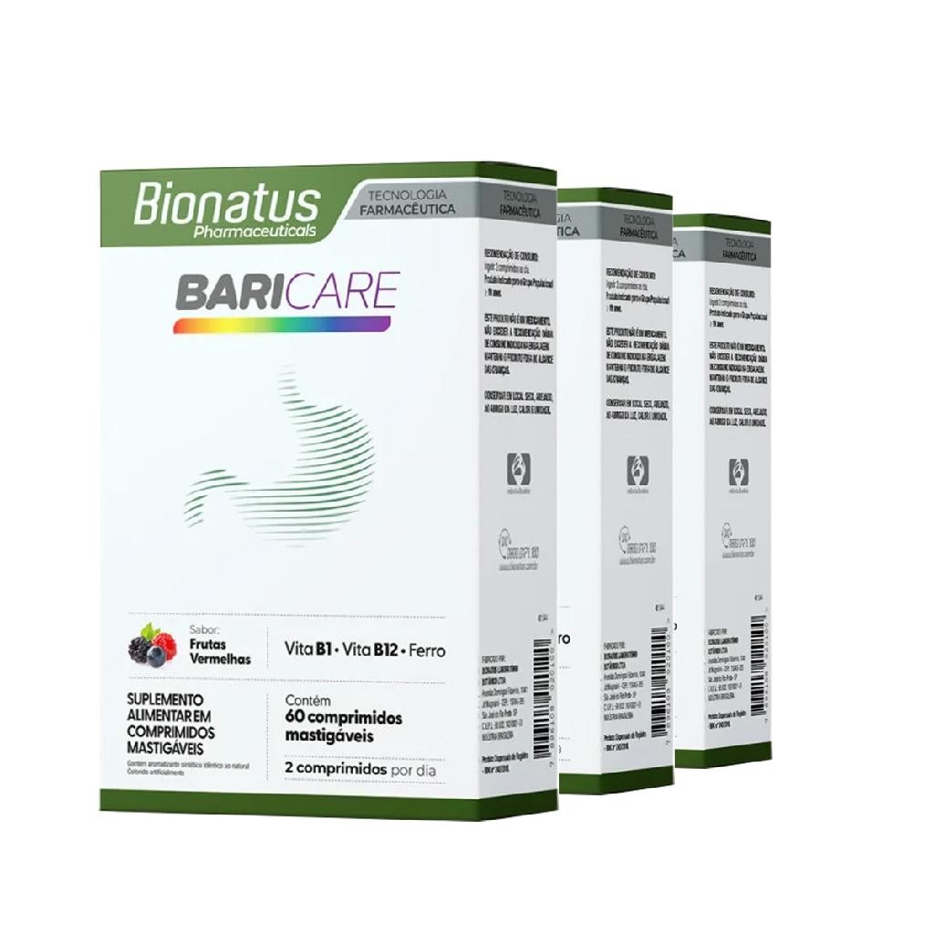 3X BARICARE BIONATUS VITAMINA BARIATRICA 60COMP