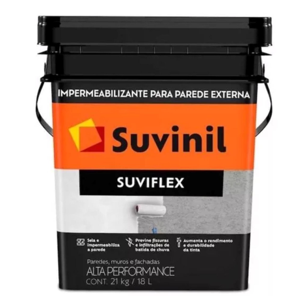 IMPERMEABILIZANTE PARA PAREDES SUVIFLEX 18L/21KG SUVINIL em Oferta na Shopee