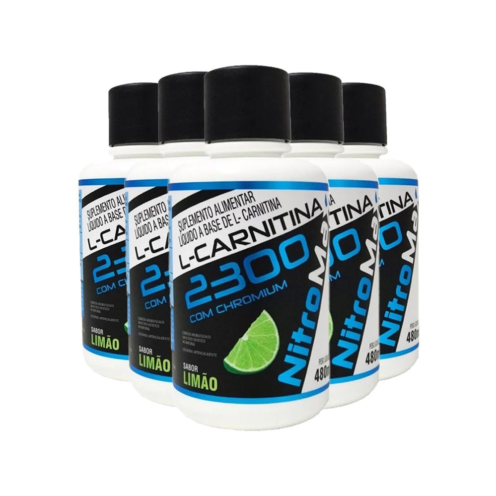 5X L-CARNITINA 2300 COM CHROMIUM 480ML SABOR LIMÃO