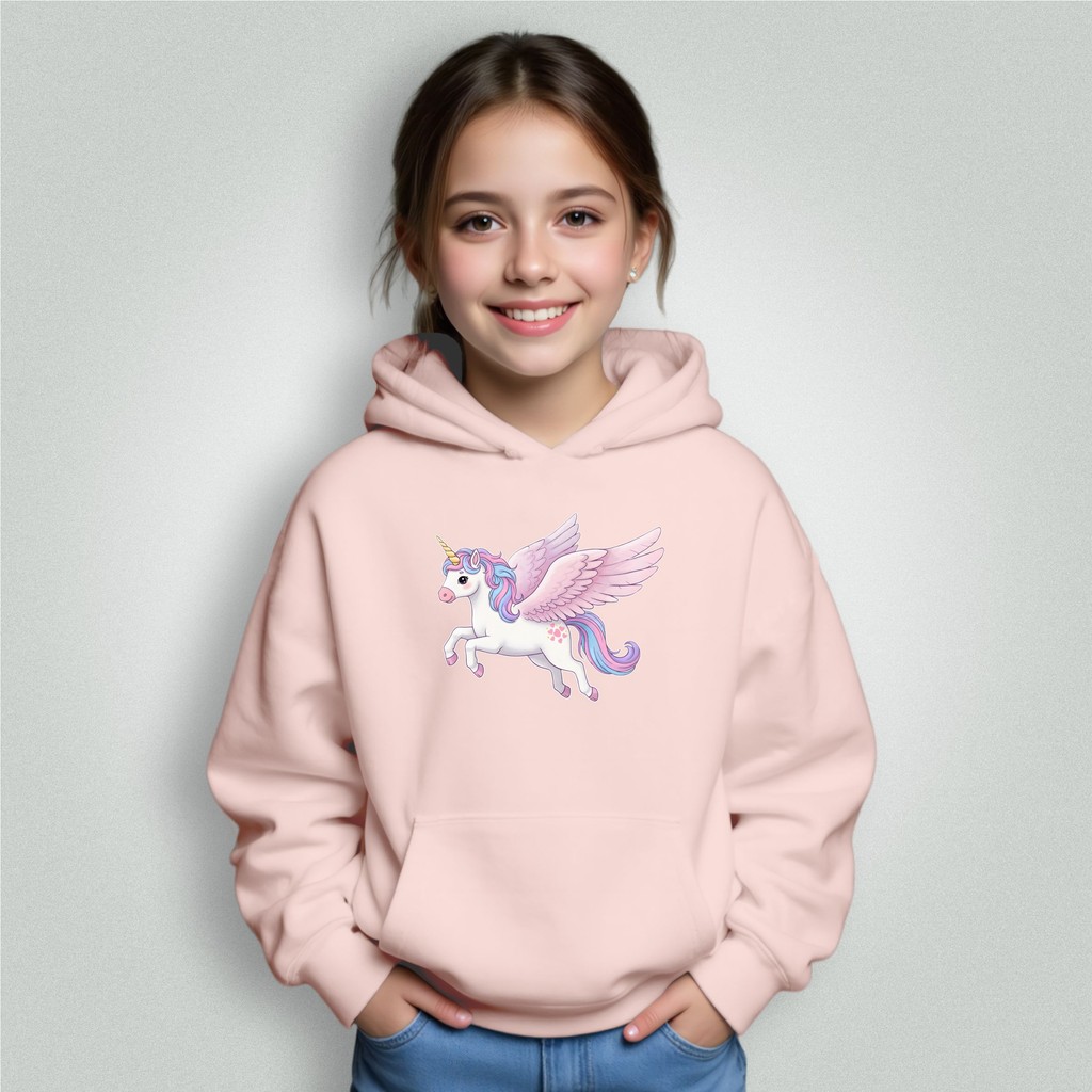 Moletom Blusa Infantil Bolso Canguru Capuz Menino Menina Unicórnio Magic Desenho Premium Envio Hoje