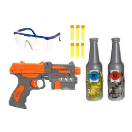 LANÇA DARDOS NERF TOYS 10PEÇAS 6DARDOS 2ALVOS DIVERSÃO GARANTIDA LANÇADOR NERF COM ALVO