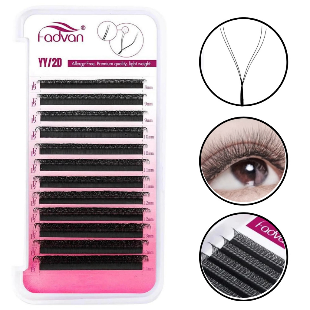 Cílios Fadvan YY volume Brasileiro Curvatura D para Extensão de Cílios fio a fio envio imediato em Oferta na Shopee