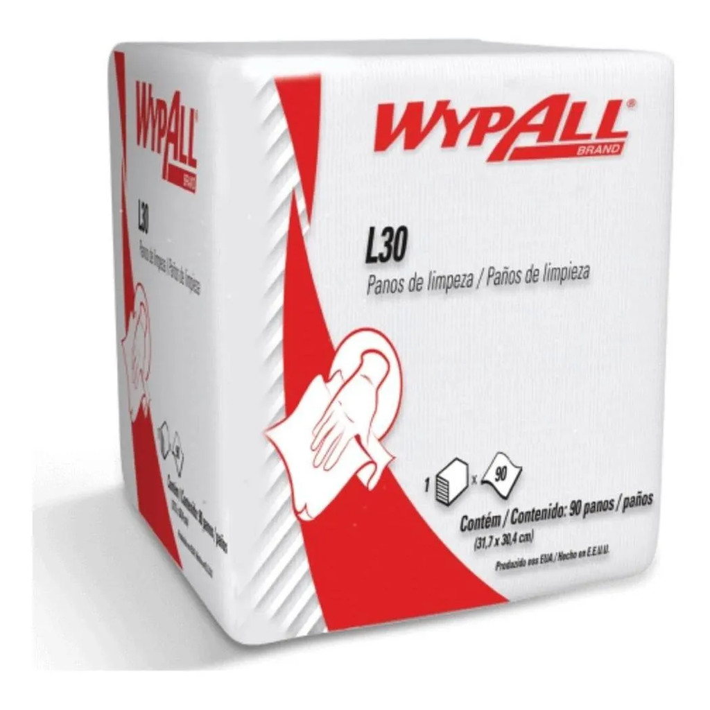 Pano de Limpeza Wypall L30 c/90 unidades Kimberly Clark