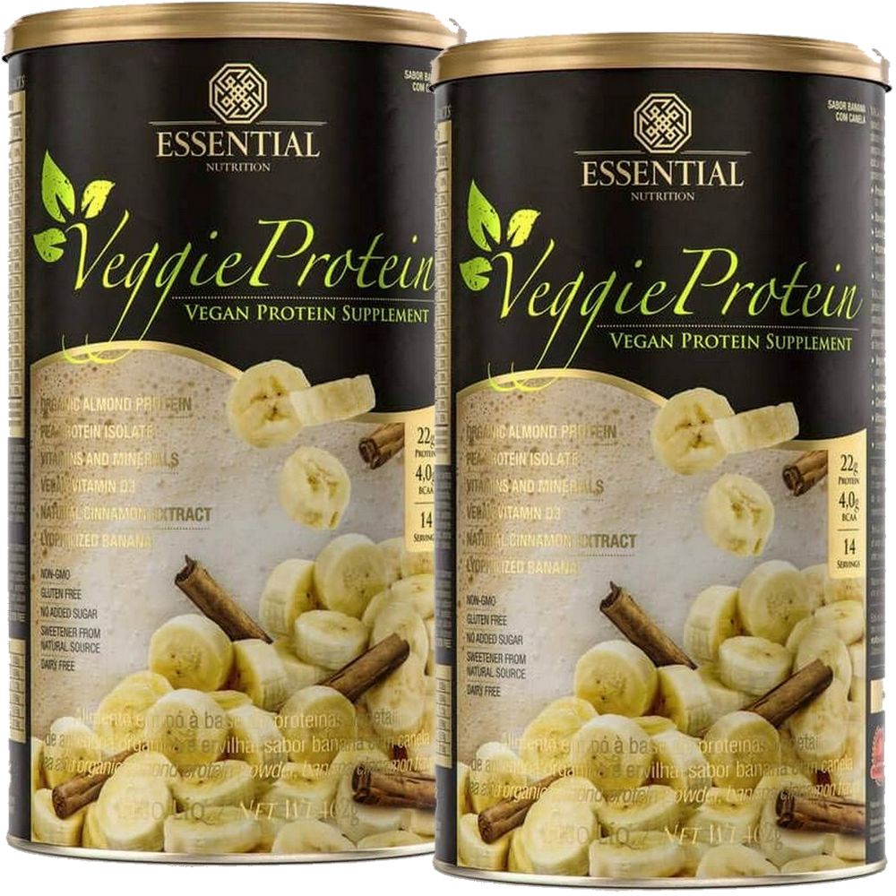 Veggie Protein Banana com Canela 462g Essential Nutrition – Proteína Vegetal