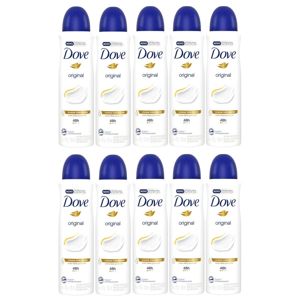 Kit Desodorante Dove Original Aerosol 150ml/89g - 9 Unidades - Beauty