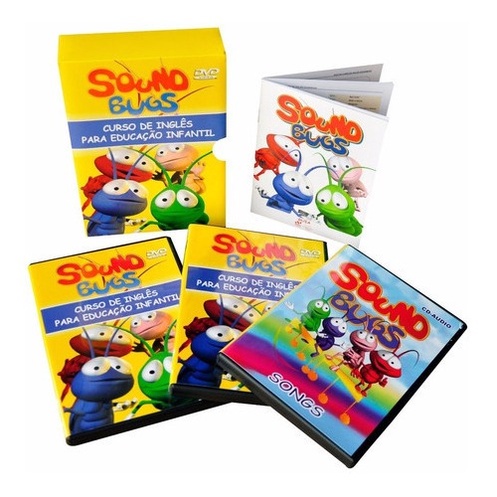 Curso de Inglês para Crianças Interativo SOUND BUGS - DVD e CD (Novo, Lacrado)