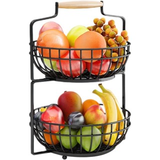 Fruteira De Mesa Dupla Redonda 2 Andar Multiuso Envio 24h