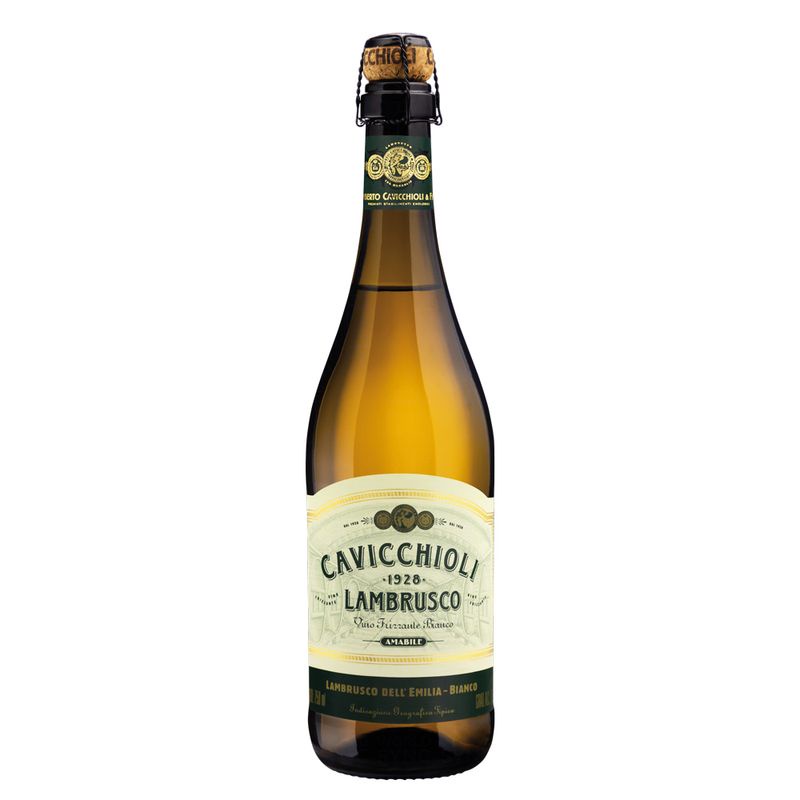 VINHO LAMBRUSCO CAVICCHIOLI 1928 BRANCO 750 ML