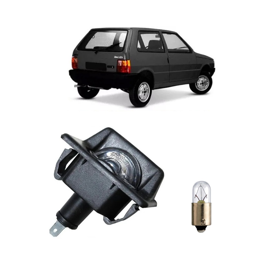 Lanterna Luz Da Placa Fiat Uno Mille 1990 Até 2003 + Lampada