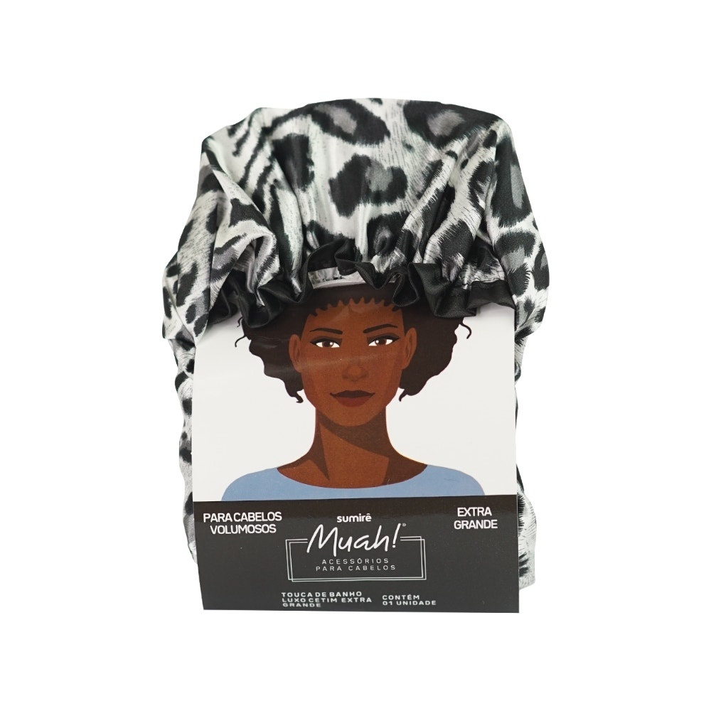 Touca Banho Muah Luxo Cetim Extra Grande em Oferta na Shopee